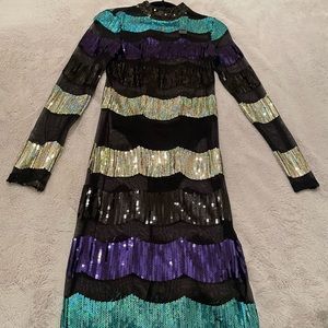 Sheer multi colored dress